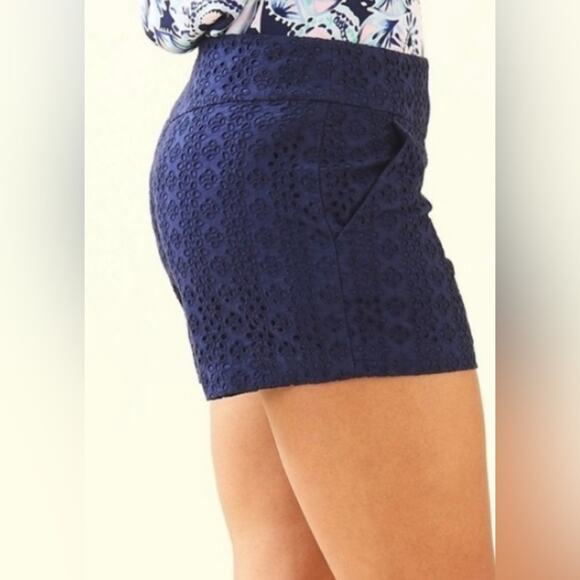 NEW LILLY PULITZER Makenna EYELET navy 4 - Picture 3 of 8